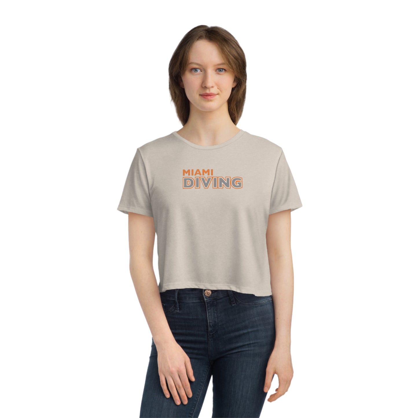Miami Diving Women's Flowy Cropped Tee