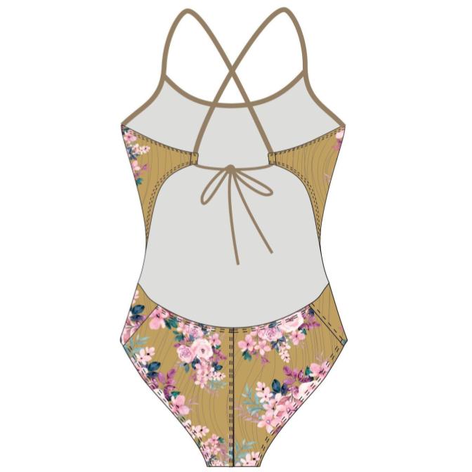 WILD BUDS WOMEN'S TIE-BACK SWIMSUIT