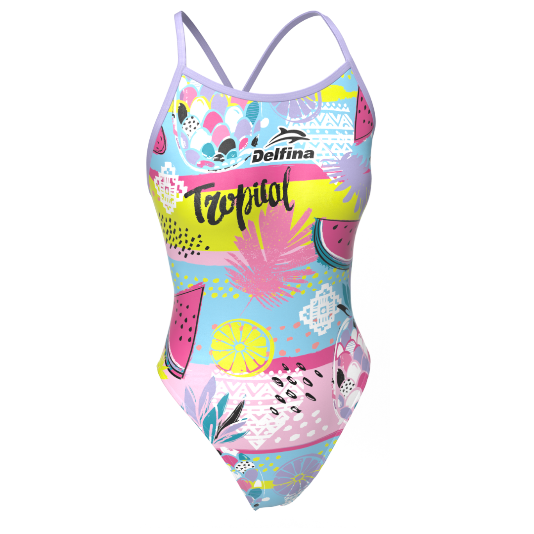 FUNNY TROPICS WOMEN S CUTOUT SWIMSUIT Delfina Athletics