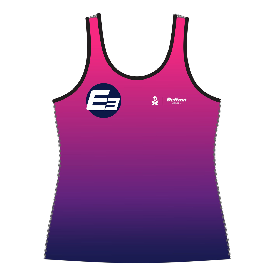 E3 HAWAIIAN SUNSET CUSTOM RACERBACK RUN TANK