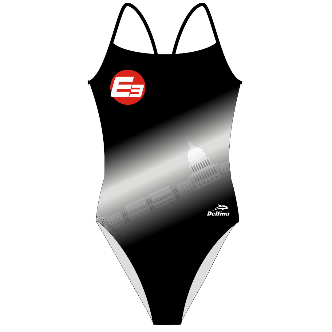E3 CAPITOL HILL CUSTOM WOMEN'S OPENBACK ONE-PIECE SWIMSUIT