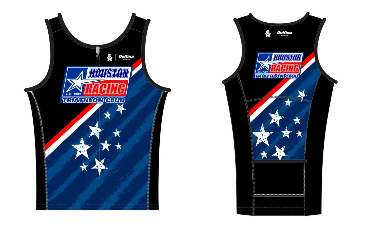 HRTC Sleeveless Tri top Front and Back Side