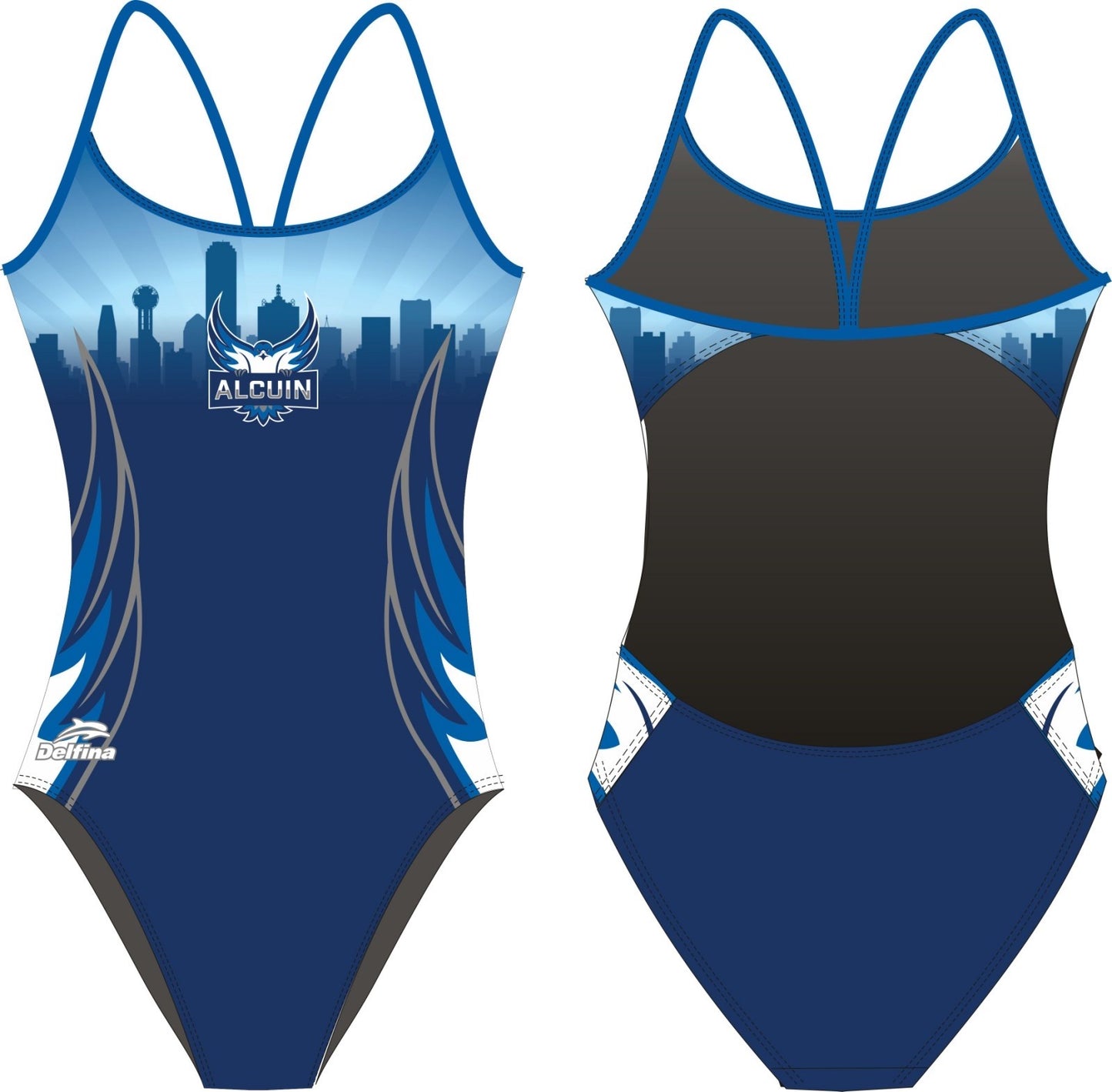 WOMEN'S LIGHTBACK SWIMSUIT ALCUIN SKYLINE
