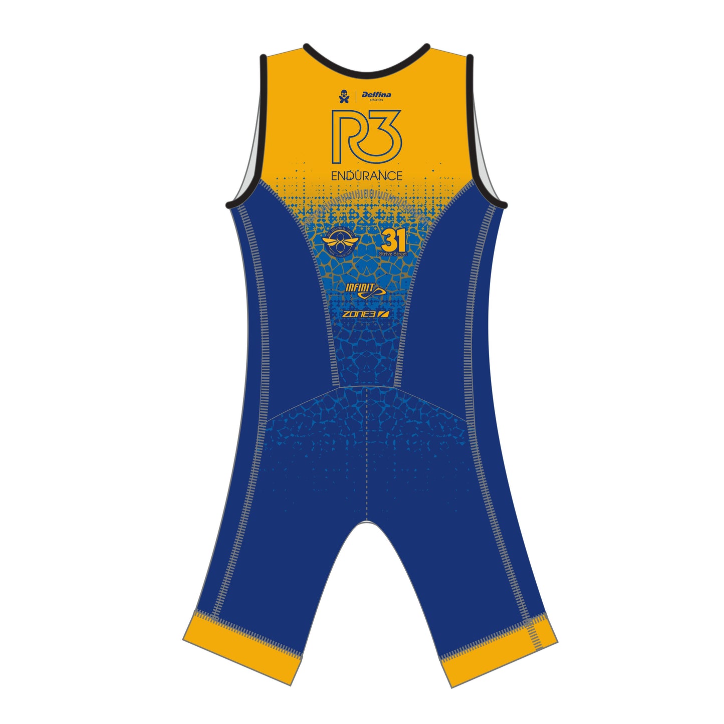 R3 ENDURANCE CUSTOM WOMEN'S SLEEVELESS TRISUIT