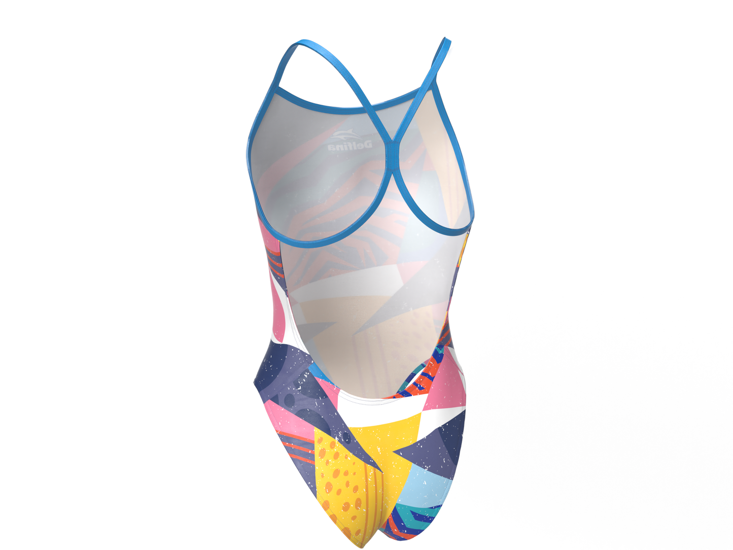 Crazy Patch Women's Lightback Swimsuit Backside