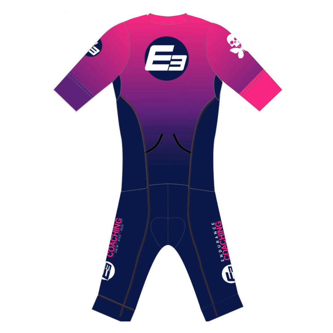 E3 HAWAIIAN SUNSET CUSTOM MEN'S SHORT SLEEVE TRI SKINSUIT