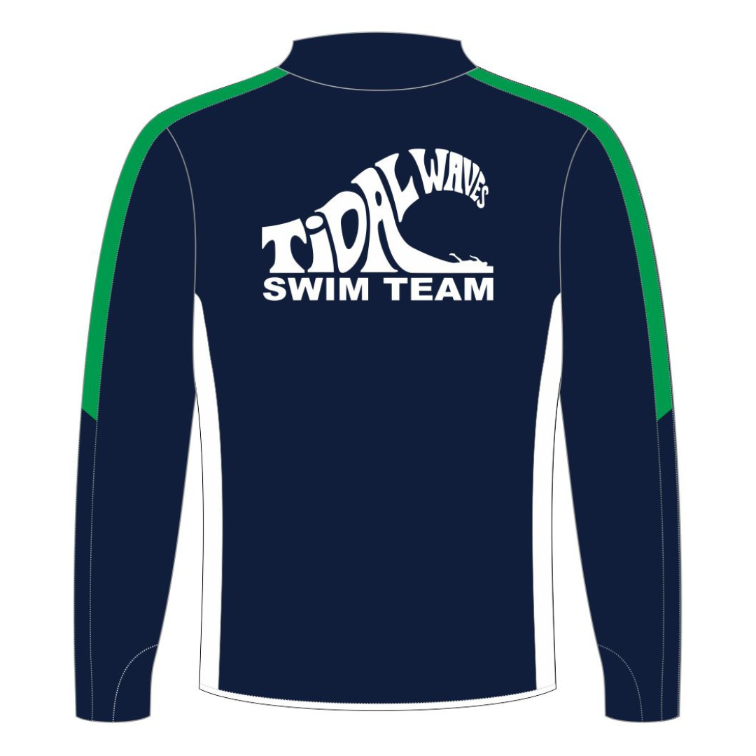 TIDAL WAVES CUSTOM UNISEX FULL ZIP WARM-UP JACKET