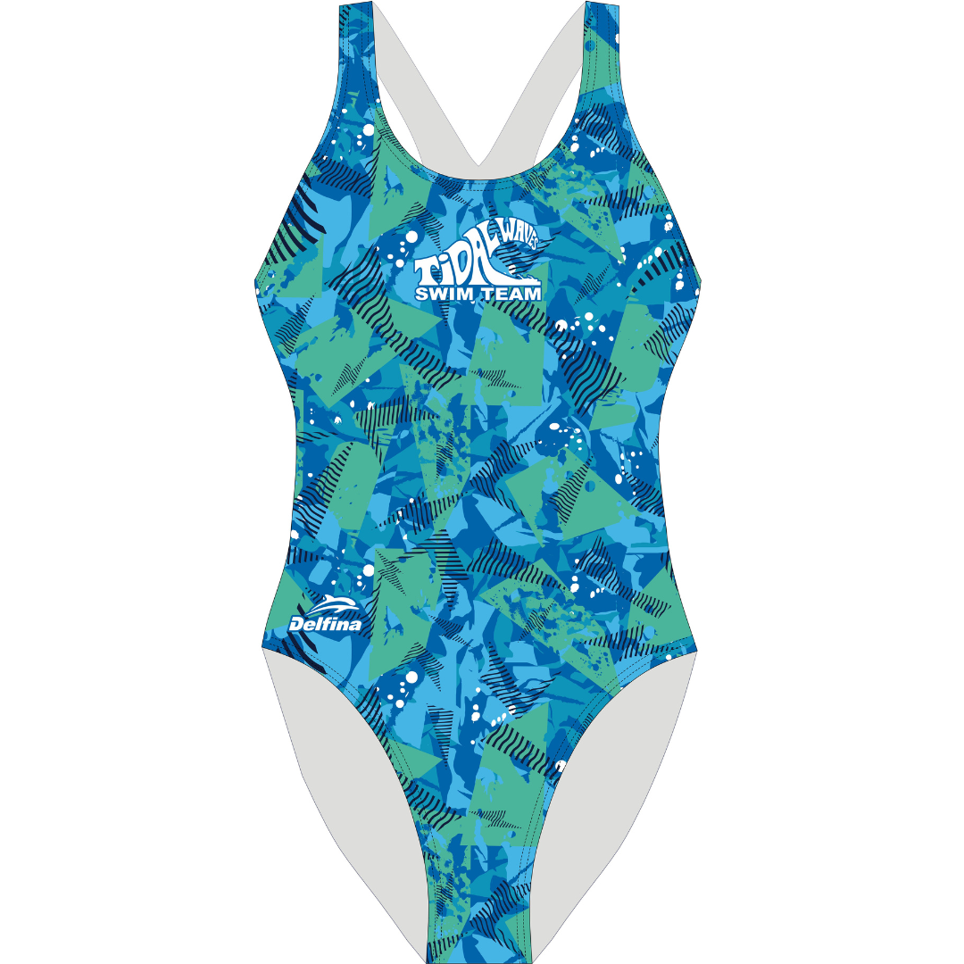 TIDAL WAVES 2023 CUSTOM GIRLS COMPETITION XBACK SWIMSUIT