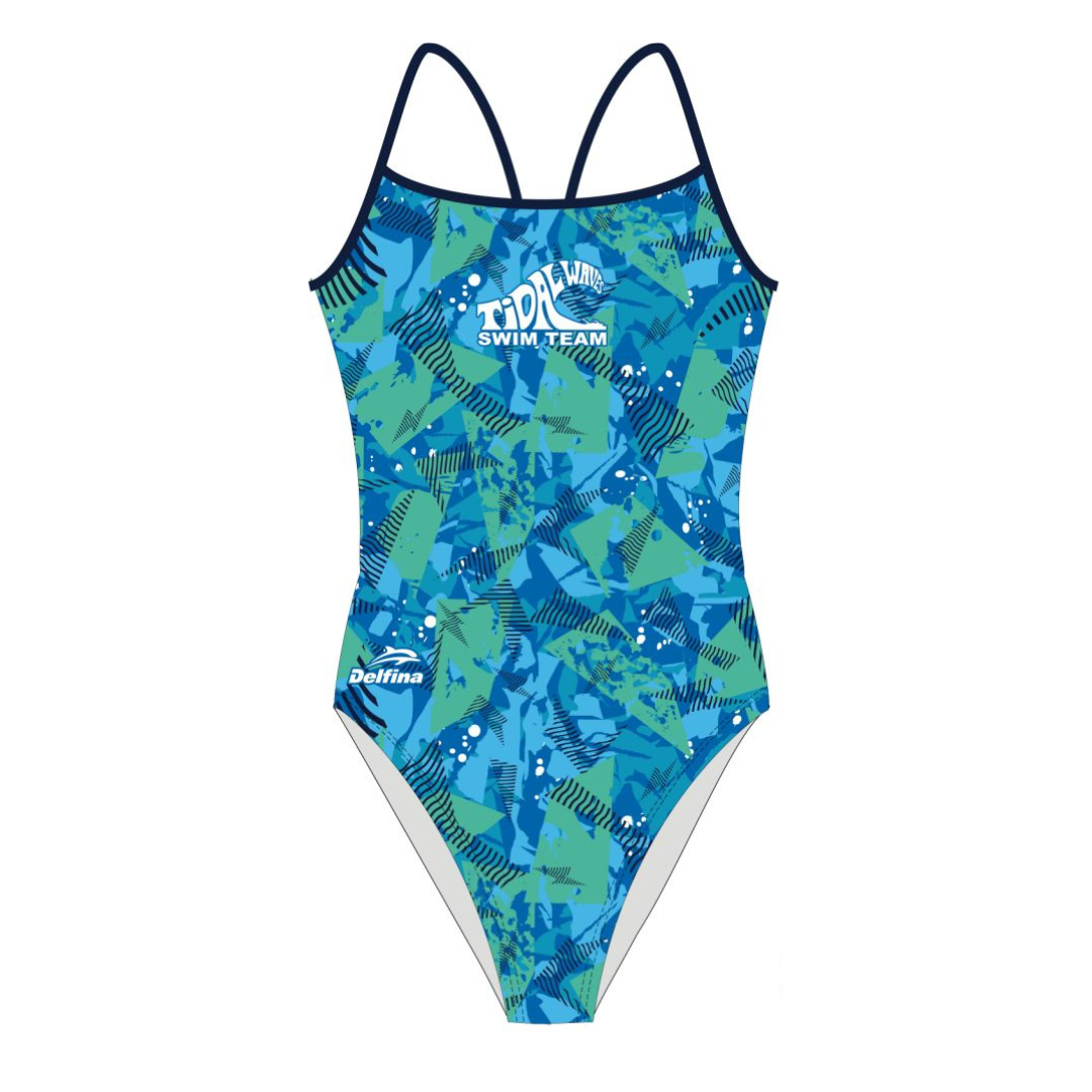 TIDAL WAVES 2023 CUSTOM GIRL'S COMPETITION LIGHTBACK SWIMSUIT