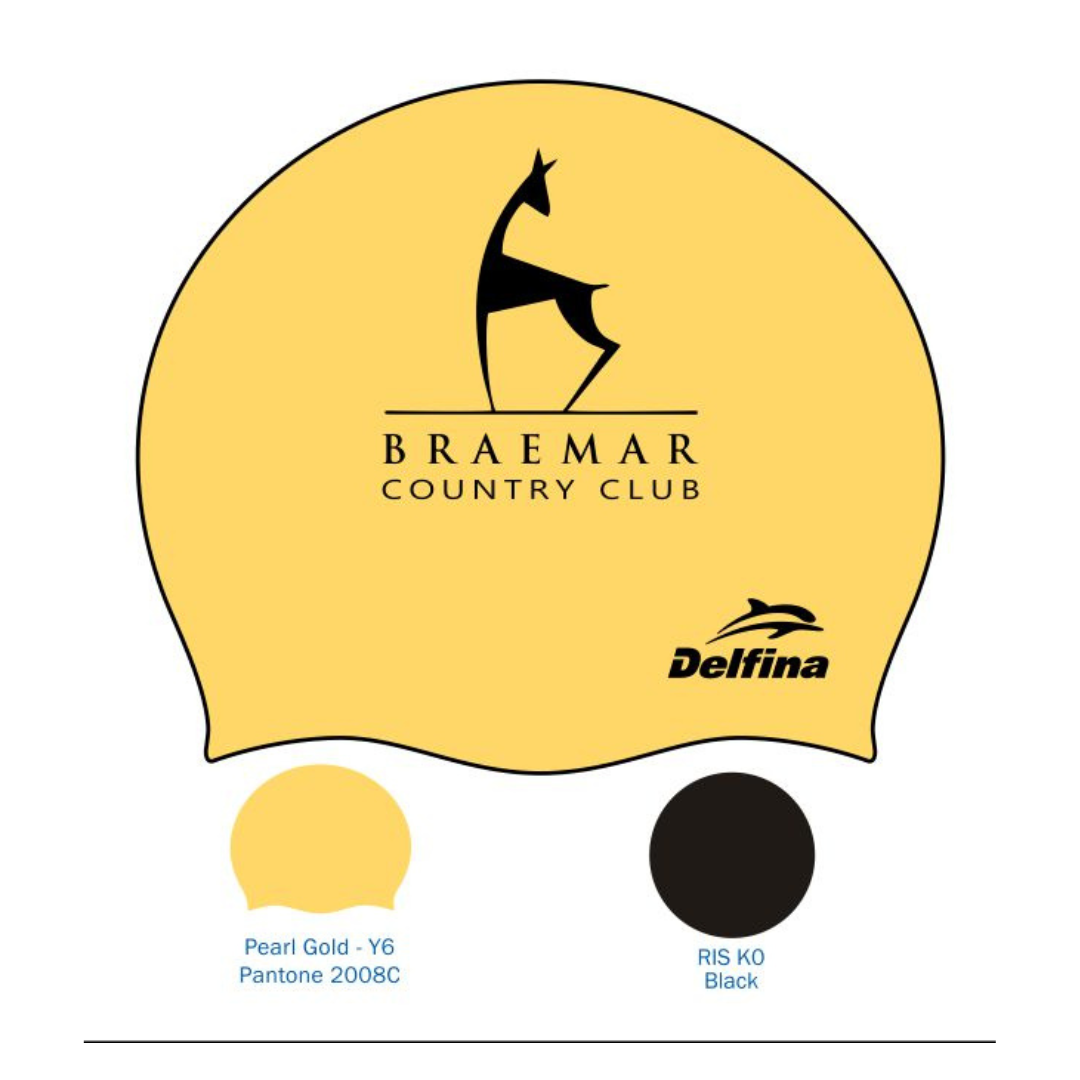 BRAEMAR CUSTOM SILICONE SWIM CAPS (PACK OF 2)