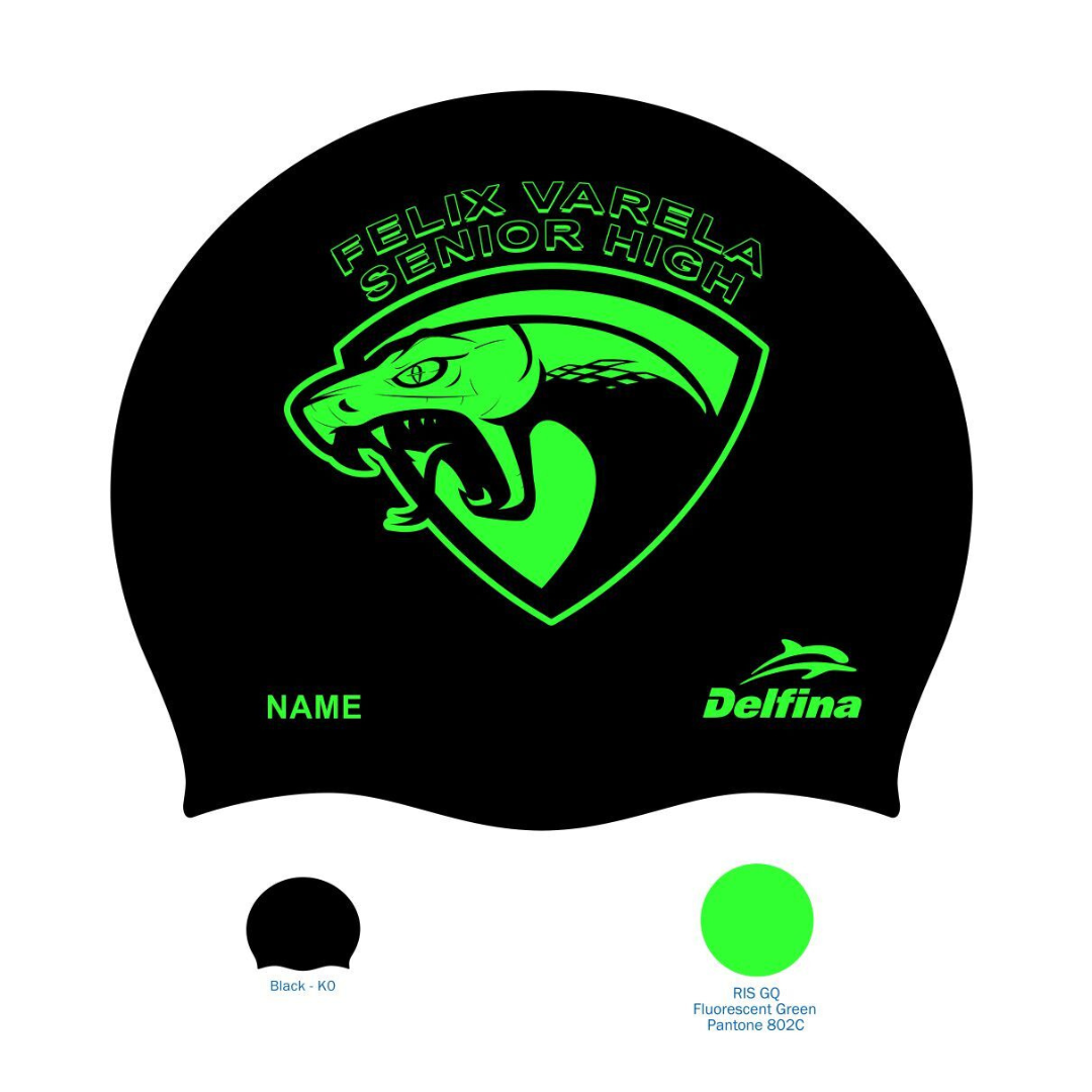 Varela custom silicone swim caps
