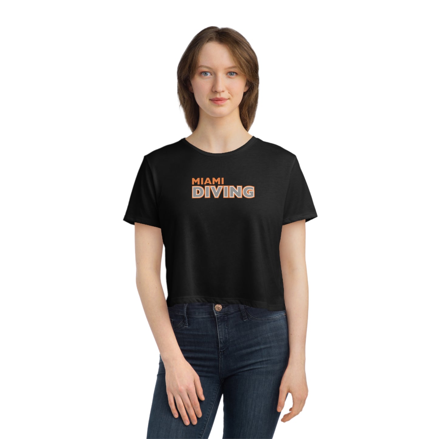 Miami Diving Women's Flowy Cropped Tee