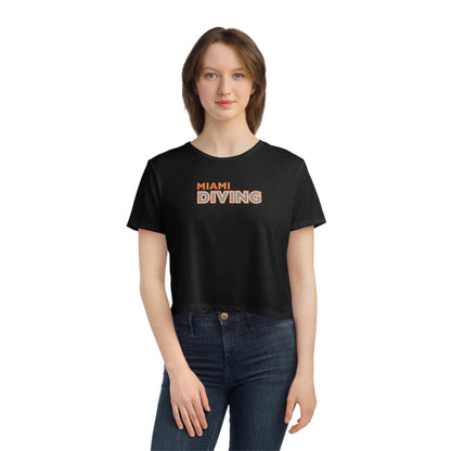 Miami Diving Women's Flowy Cropped Tee