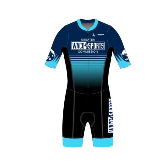 TEAM WACO ALUMNI CUSTOM WOMEN'S SHORT SLEEVE TRI SKINSUIT