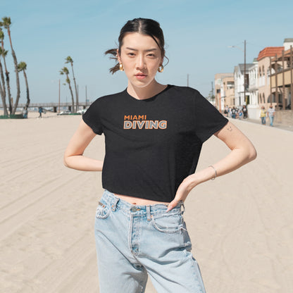 Miami Diving Women's Flowy Cropped Tee