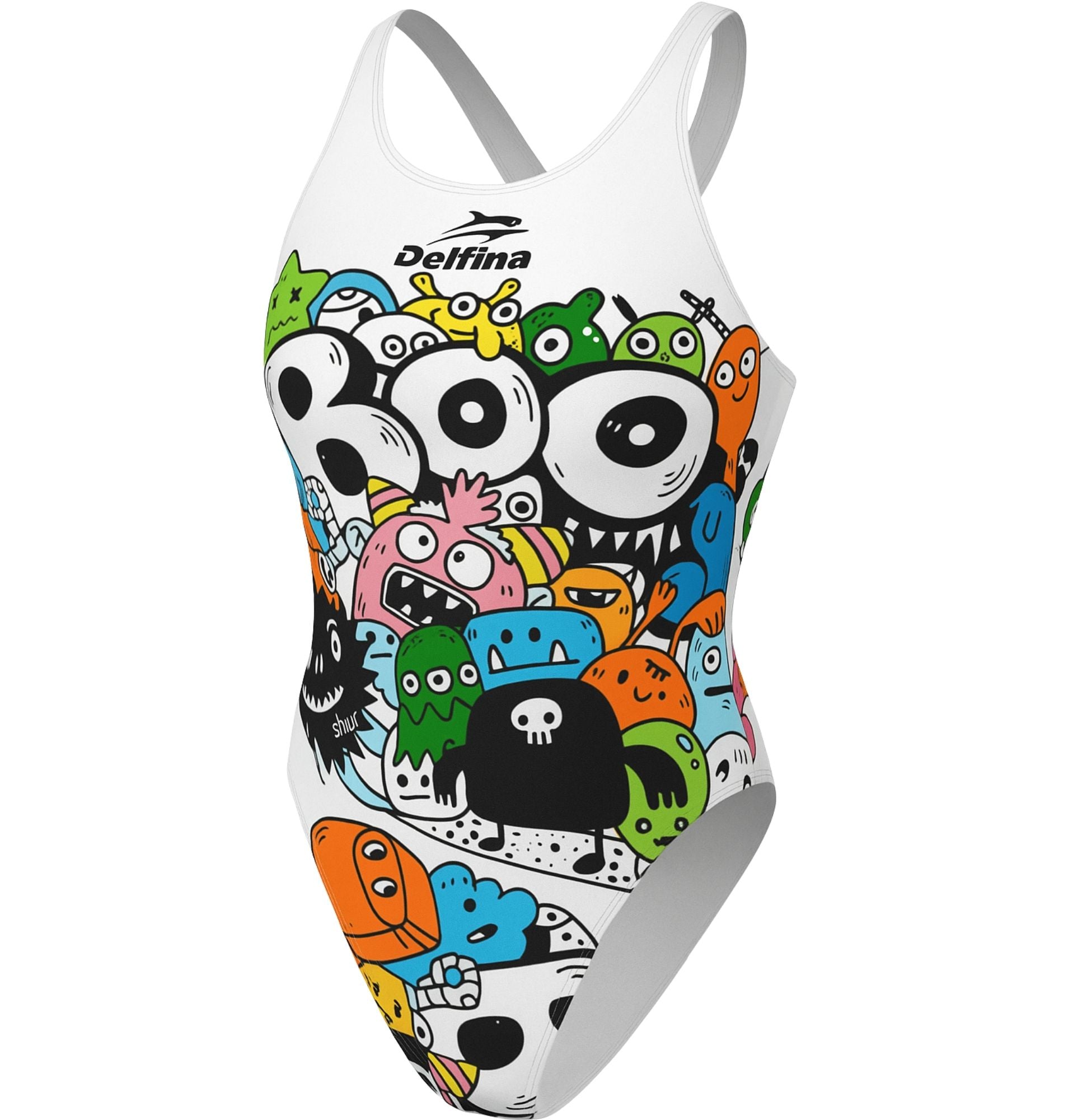 Boo White Women's Xback Swimsuit
