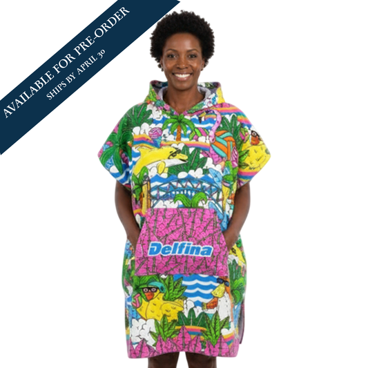 HOODED PONCHO TOWEL: HOT MESS