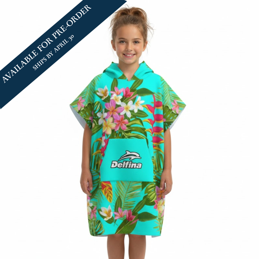HOODED PONCHO TOWEL BOLD TROPICS
