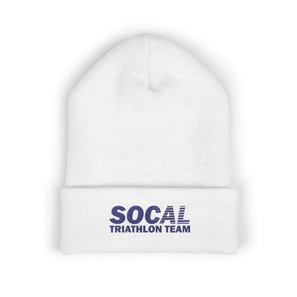 SoCal Triathlon Team Cuffed Beanie White (Embroidery)