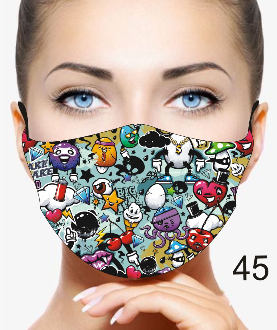 Fun Emoji Design Face Mask