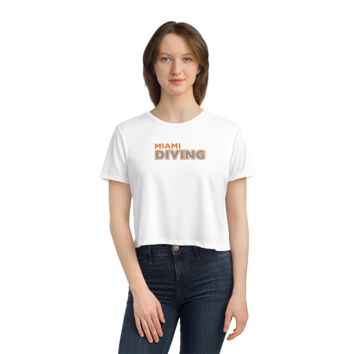 Miami Diving Women's Flowy Cropped Tee
