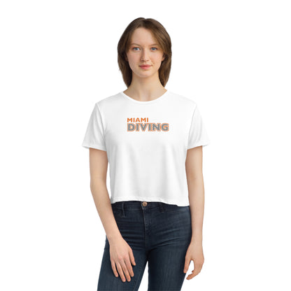 Miami Diving Women's Flowy Cropped Tee