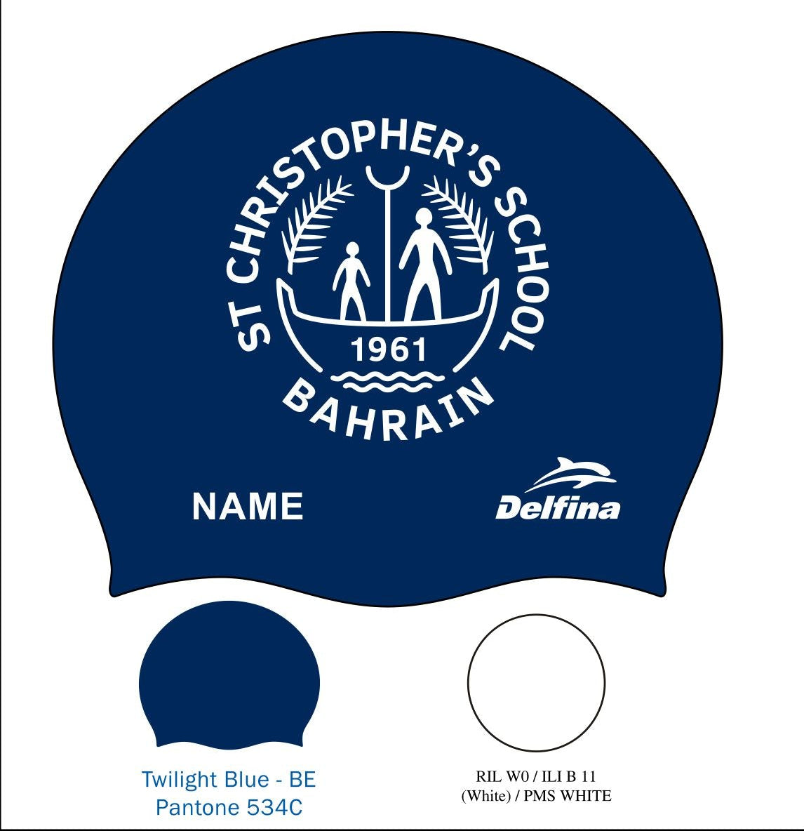 PERSONALIZED SILICONE SWIM CAP SHARKS (PACK OF 2)