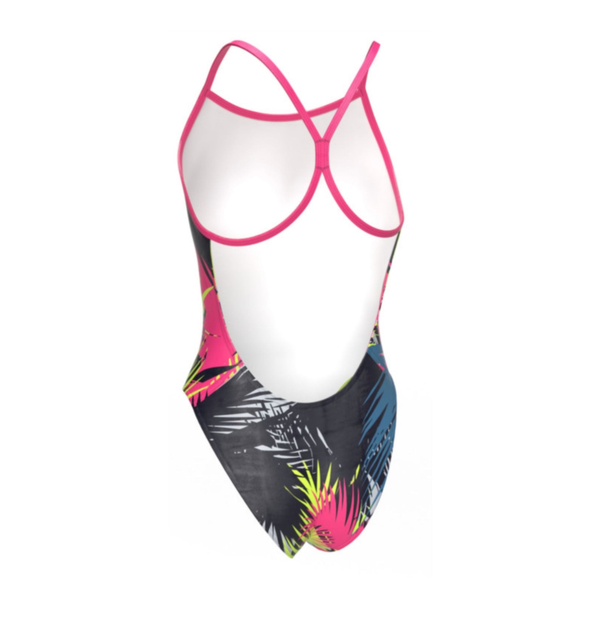 Coconut leaves women's lightback swimsuit backside