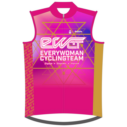 EWCT CUSTOM WOMEN'S CYCLING SHELL VEST WITH POCKETS