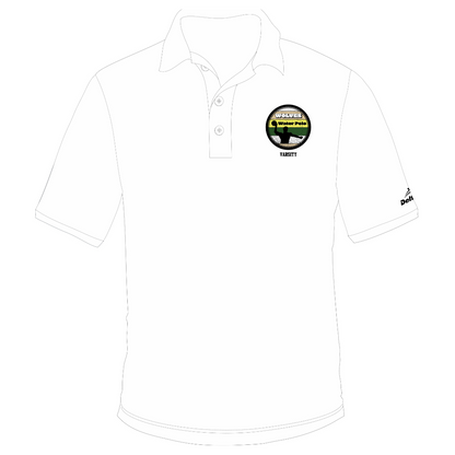CUSTOM SRV VARSITY SHORT SLEEVE POLO (WHITE)
