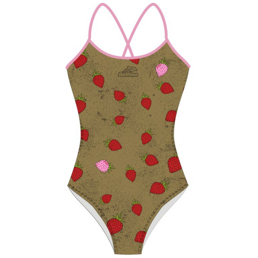 FRAGARIA FIELDS PINK WOMEN'S TIE BACK SWIMSUIT