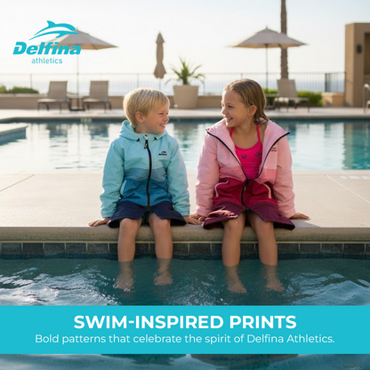 Delfina Kids Swim Parka Jacket with Removable Sleeves