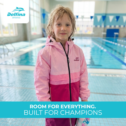 Delfina Kids Swim Parka Jacket with Removable Sleeves
