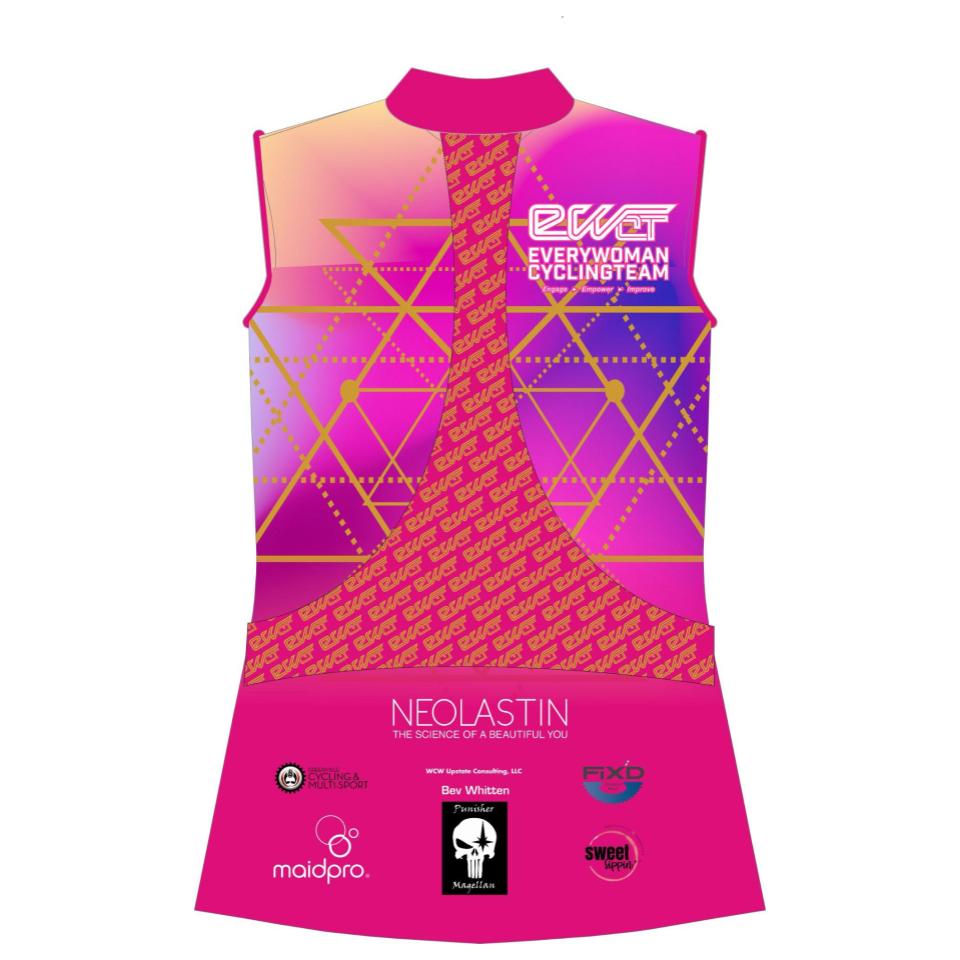 EWCT CUSTOM WOMEN'S CYCLING SHELL VEST WITH POCKETS