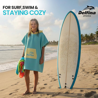 Hooded Poncho Towel For Surf Swim and Staying Cozy