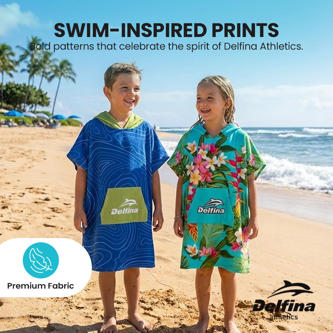 Swim Inspired Prints Poncho Towel