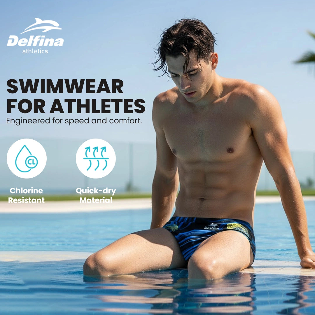 Medousa Men's Squared Swim Brief For Speed and Comfort