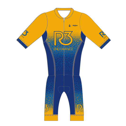 R3 ENDURANCE CUSTOM MEN'S SHORT SLEEVE TRI SKINSUIT