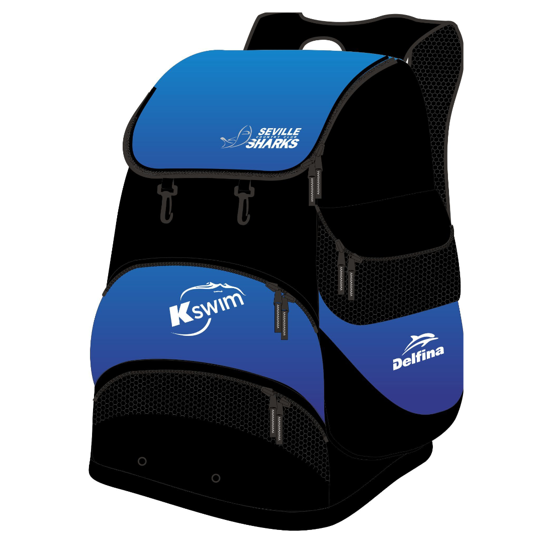 SEVILLE SHARKS CUSTOM 45L LARGE BACKPACK