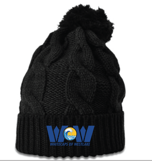 POM BEANIE WHITECAPS OF WESTLAKE