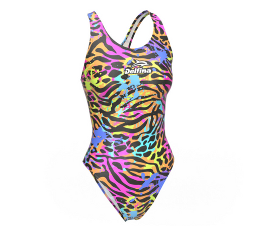 Neon Animal Women's Xback Swimsuit