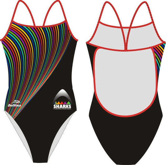 WOMEN'S LIGHTBACK SWIMSUIT CUSTOM SHARKS
