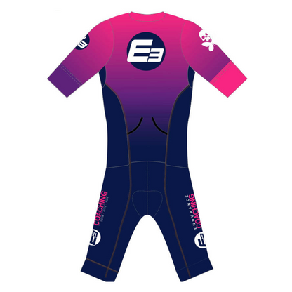 E3 HAWAIIAN SUNSET CUSTOM MEN'S SHORT SLEEVE TRI SKINSUIT